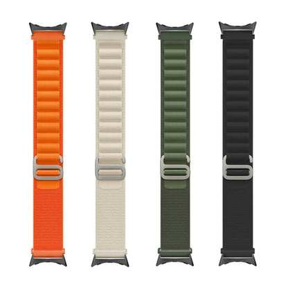 For Google Pixel Watch Nylon Loop Black Connector Watch Band(Green) by bashfashion