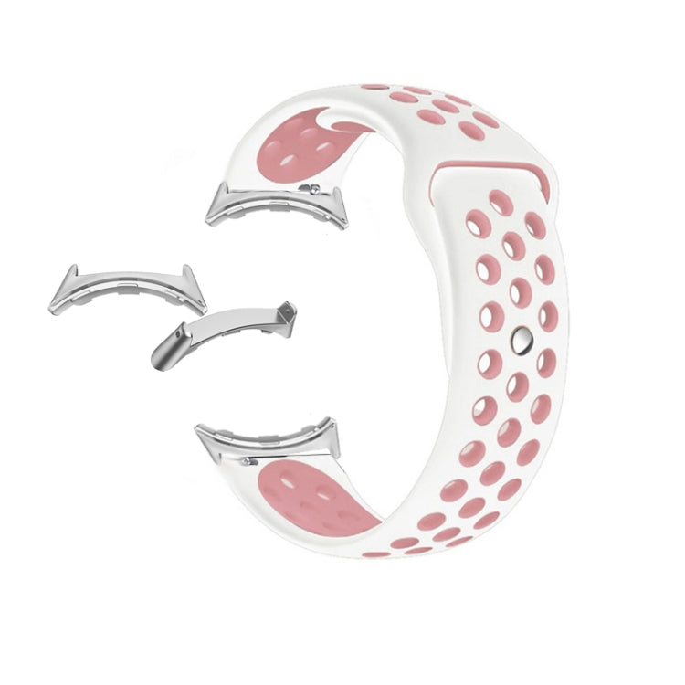 For Google Pixel Watch Two-color Reverse Buckle Silicone Watch Band(Black Yellow) by bashfashion