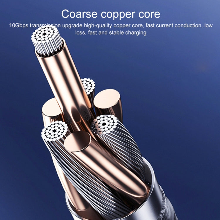 For Steam Deck Gen 100W USB-C/Type-C Male to USB-C/Type-C Female Stereo Curved Extension Cable, Length:1.5m by bashfashion