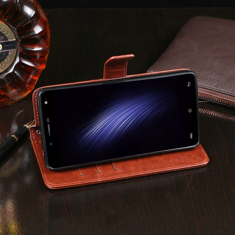 For Cubot Rainbow 2 idewei Crazy Horse Texture Horizontal Flip Leather Case with Holder & Card Slots & Wallet(Sky Blue) by idewei