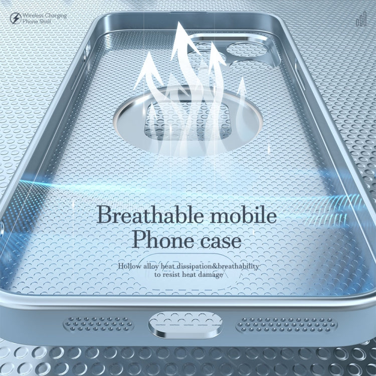 For iPhone 14 R-JUST Square Round Mirror PC+TPU Phone Case(Green) by R-JUST