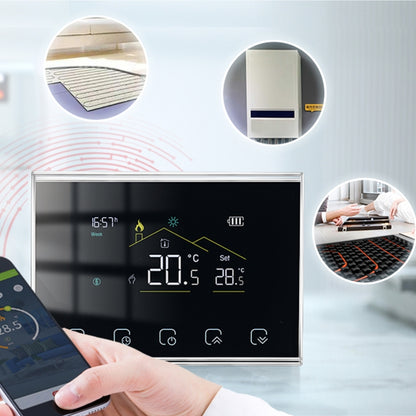 BHT-8000RF-VA- GBW Wireless Smart LED Screen Thermostat With WiFi, Specification:Electric Heating by bashfashion