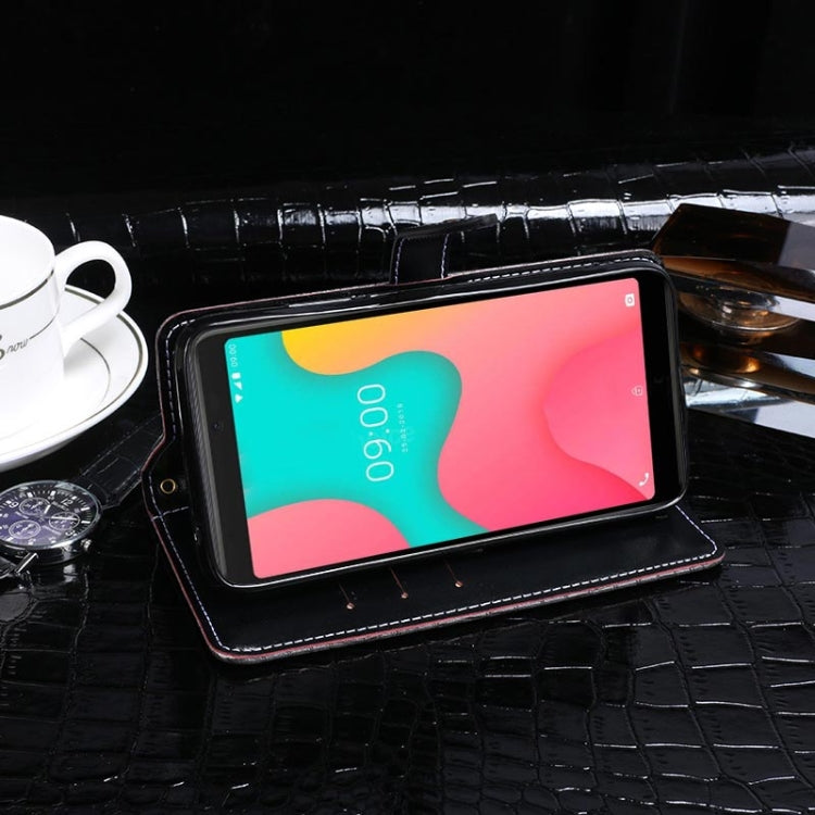 For Wiko Y60 idewei Crocodile Texture Horizontal Flip Leather Case with Holder & Card Slots & Wallet(Black) by idewei