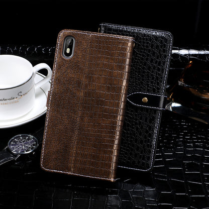 For Cubot J5 idewei Crocodile Texture Horizontal Flip Leather Case with Holder & Card Slots & Wallet(Black) by idewei