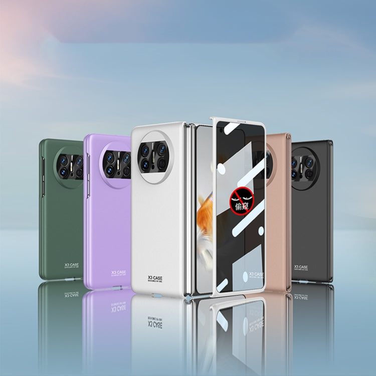 For Huawei Mate X3 GKK Peep-proof Integrated Ultra-thin Full Coverage Phone Flip Case(Silver) by GKK