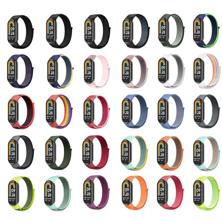 For Xiaomi Mi Band 8 Loop Nylon Watch Band(Lime Green) by bashfashion