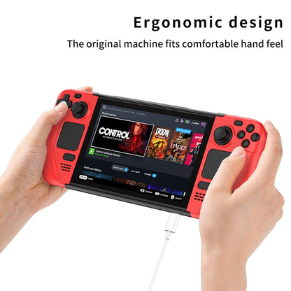 GKK For Steam Deck Color Contrast Anti-fall Game Console Case(Blue) by GKK