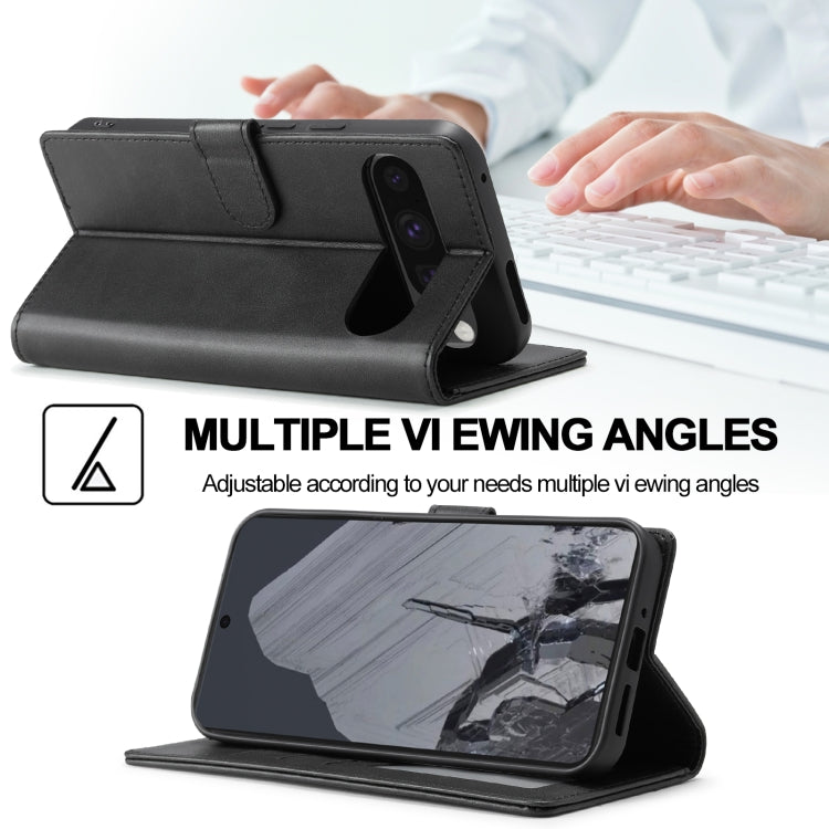 For Google Pixel 9 / 9 Pro LC.IMEEKE Calf Texture Flip Leather Phone Case(Black) by LC.IMEEKE