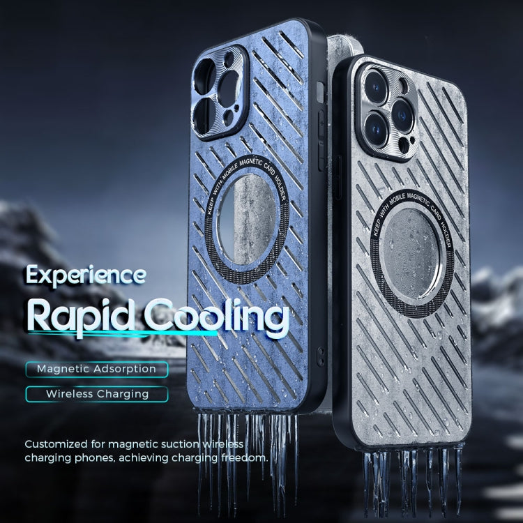 For iPhone 14 Plus R-JUST RJ57 CD Pattern MagSafe Cooling Phone Case(Black) by R-JUST