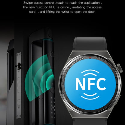 KT62 1.36 inch TFT Round Screen Smart Watch Supports Bluetooth Call/Blood Oxygen Monitoring, Strap:Steel Strap(Black) by bashfashion