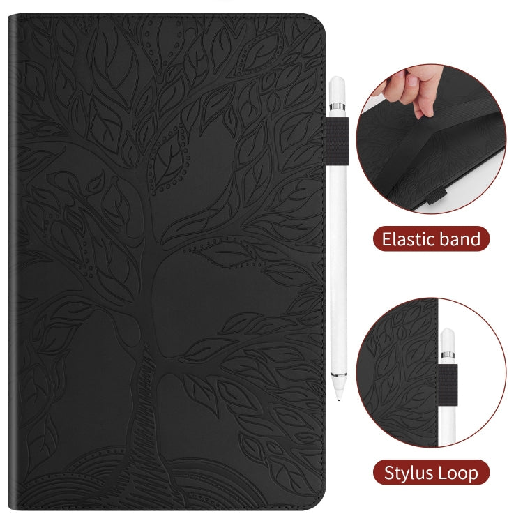 For Samsung Galaxy Tab S9+ / S9 FE+ Life Tree Series Horizontal Flip Leather Tablet Case(Black) by bashfashion