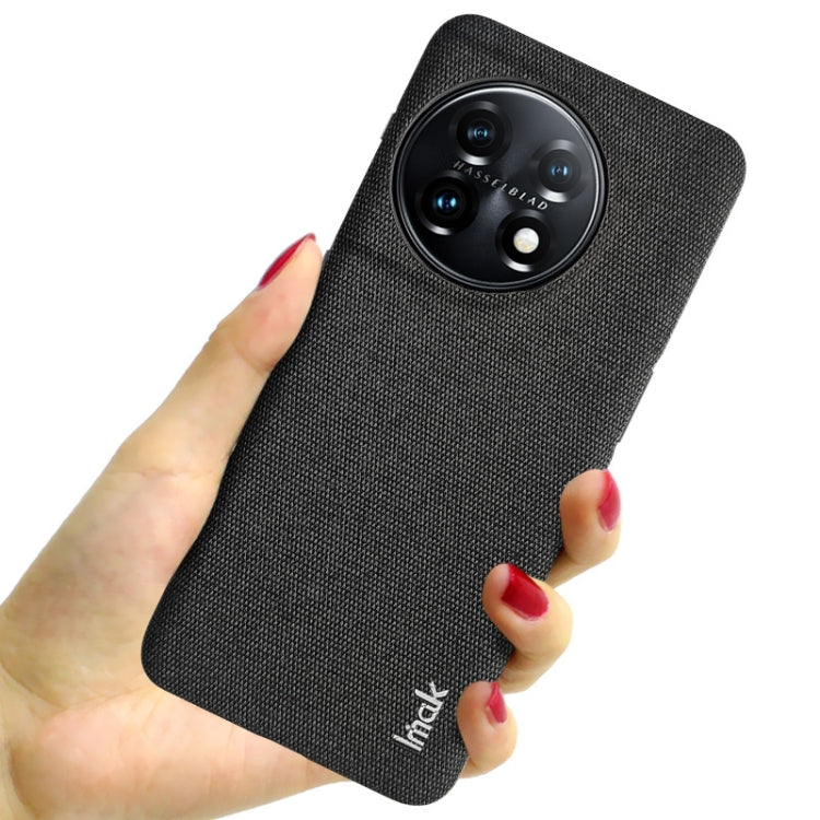 For OnePlus 11 5G imak Ruiyi Series Cloth Texture PU + PC Phone Case(Black) by imak