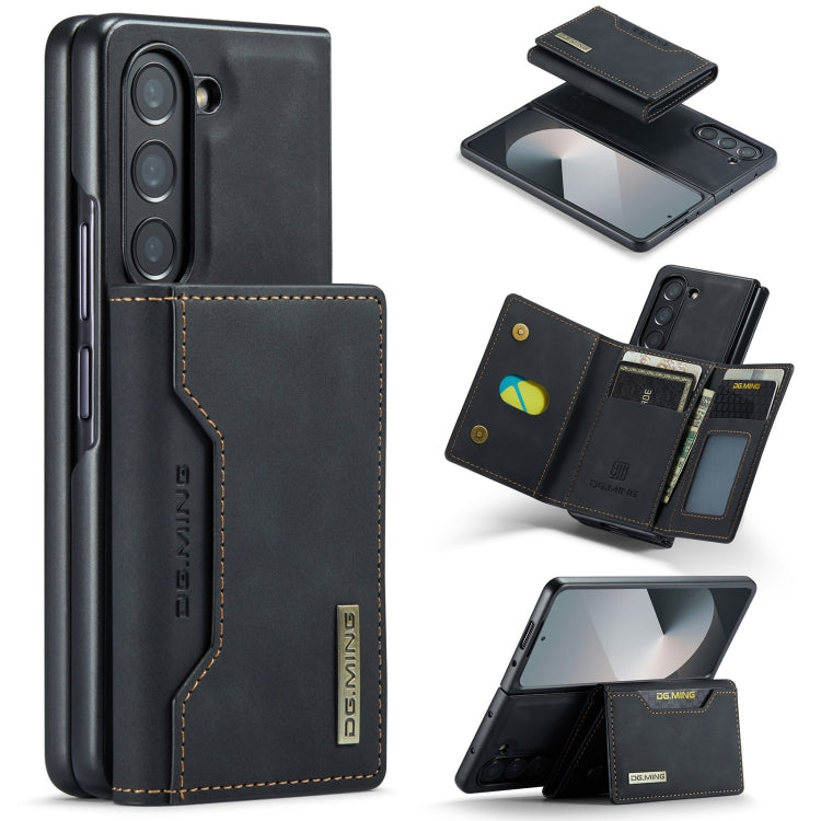 For Samsung Galaxy Z Fold6 DG.MING M2 Series 3-Fold Multi Card Bag + Magnetic Phone Case(Black) by DG.MING