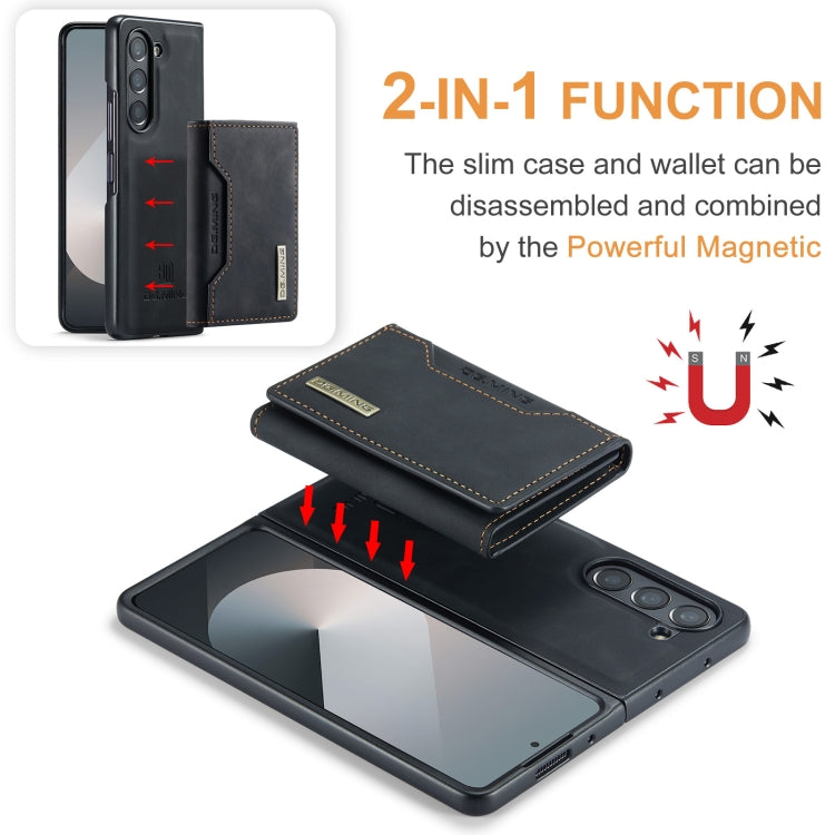 For Samsung Galaxy Z Fold6 DG.MING M2 Series 3-Fold Multi Card Bag + Magnetic Phone Case(Black) by DG.MING