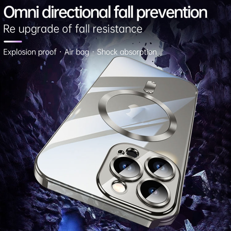 For iPhone 15 Pro SULADA MagSafe Plating TPU Shockproof Phone Soft Case(Titanium Blue) by SULADA