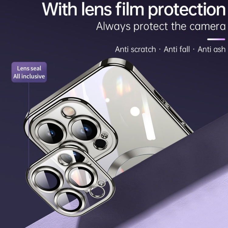 For iPhone 15 SULADA MagSafe Plating TPU Shockproof Phone Soft Case(Black) by SULADA