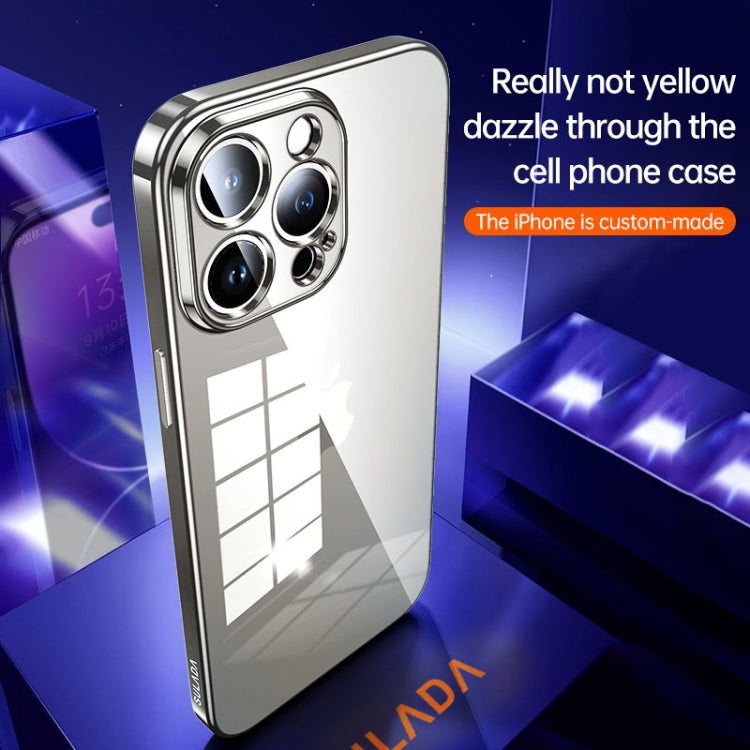 For iPhone 15 Plus SULADA Shine Through Series Plating TPU Transparent Phone Case(Silver) by SULADA