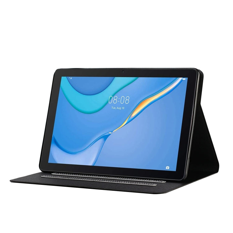 For Samsung Galaxy Tab A11 / A9 Pure Color PU Tablet Case with Sleep / Wake-up Function(Black) by bashfashion