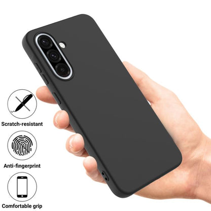 For Samsung Galaxy A56 5G Solid Color Liquid Silicone Dropproof Full Coverage Phone Case(Black) by bashfashion