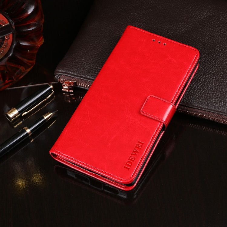 For UMIDIGI A3X idewei Crazy Horse Texture Horizontal Flip Leather Case with Holder & Card Slots & Wallet(Red) by idewei