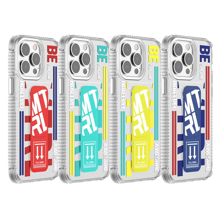 For iPhone 15 Pro Max Mutural Cyber Series TPU Phone Case with IML Stand(Green) by Mutural