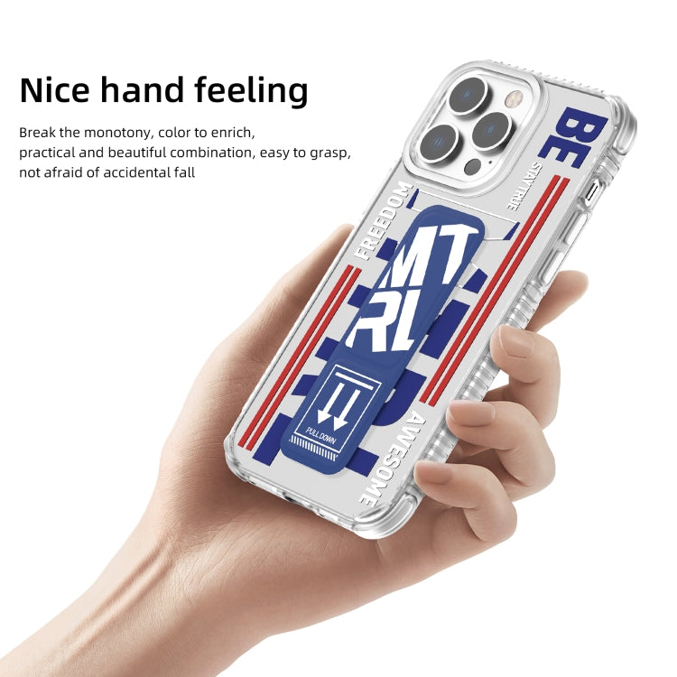 For iPhone 15 Pro Mutural Cyber Series TPU Phone Case with IML Stand(Yellow) by Mutural