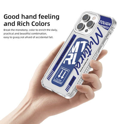 For iPhone 15 Pro Mutural Wing Flash Series TPU Phone Case with IML Stand(Blue) by Mutural