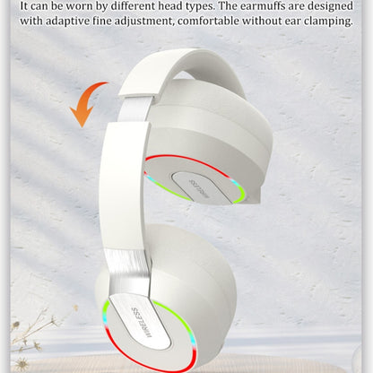 L850 Foldable ENC Noise Reduction Wireless Bluetooth Earphone with Microphone(White) by bashfashion