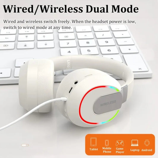 L850 Foldable ENC Noise Reduction Wireless Bluetooth Earphone with Microphone(Orange) by bashfashion