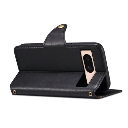 For Google Pixel 8a Denior Cowhide Texture Wallet Style Leather Phone Case(Black) by Denior