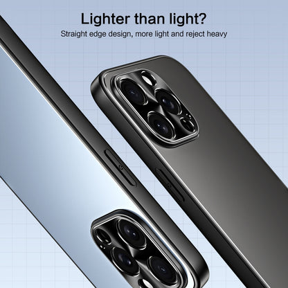 For iPhone 14 Pro R-JUST RJ-61 Electroplating Frosted TPU + PC Phone Case with Holder(Silver) by R-JUST