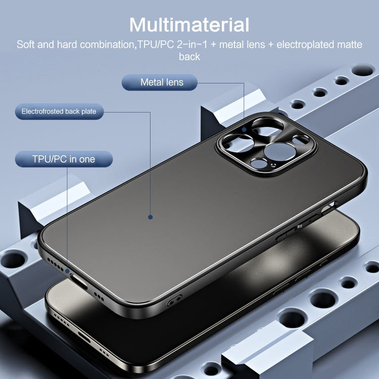 For iPhone 15 Pro R-JUST RJ-61 Electroplating Frosted TPU + PC Phone Case with Holder(Pink) by R-JUST