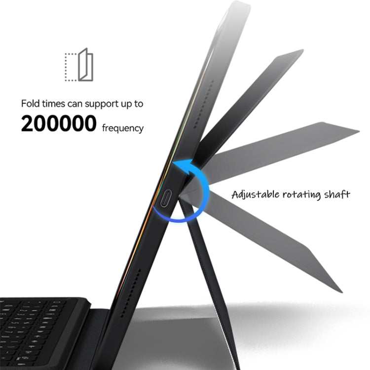 For iPad 10th Gen 10.9 2022 ZGA K01 Wireless Bluetooth Magnetic Keyboard Tablet Leather Case(Black) by ZGA