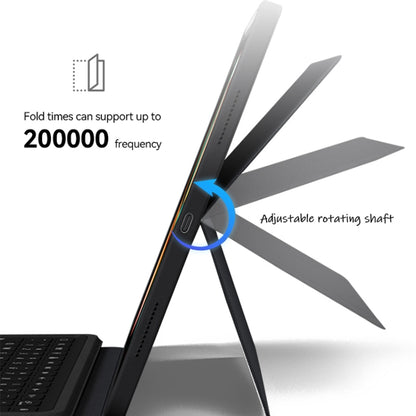 For iPad 10th Gen 10.9 2022 ZGA K01 Wireless Bluetooth Magnetic Keyboard Tablet Leather Case(Black) by ZGA