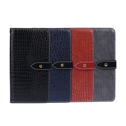 For ZTE Blade A33S idewei Crocodile Texture Leather Phone Case(Dark Blue) by idewei