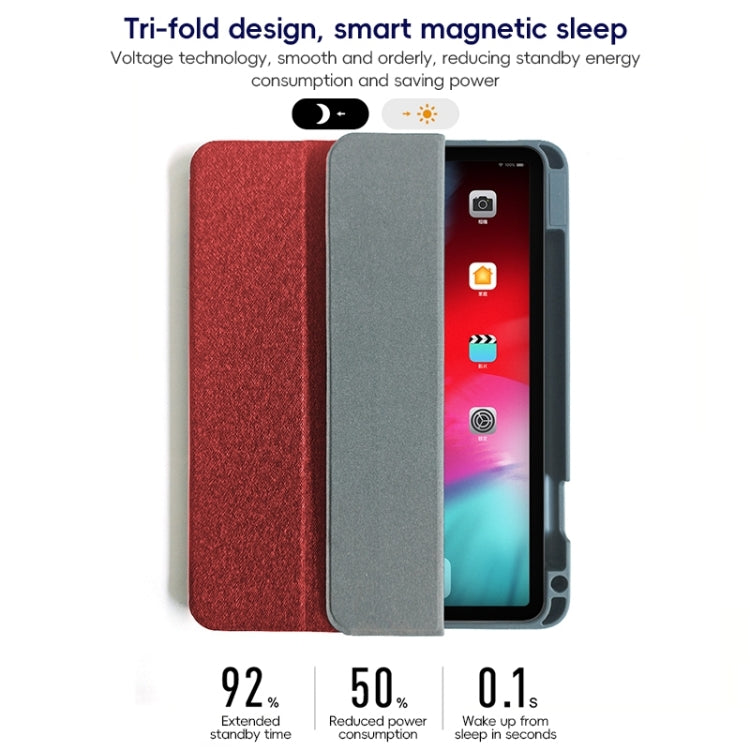 For iPad Air 10.9 2022 / 2020 ZGA Tri-Fold Voltage Smart Leather Tablet Case(Black) by ZGA