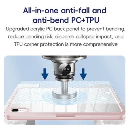 For iPad mini 6 / mini 2024 ZGA Tri-Fold 360 Rotation Smart Leather Tablet Case(Black) by ZGA