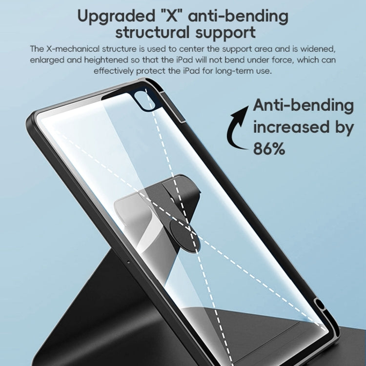 For iPad Air 10.9 2022 / 2020 ZGA Tri-Fold 360 Rotation Smart Leather Tablet Case(Blue) by ZGA