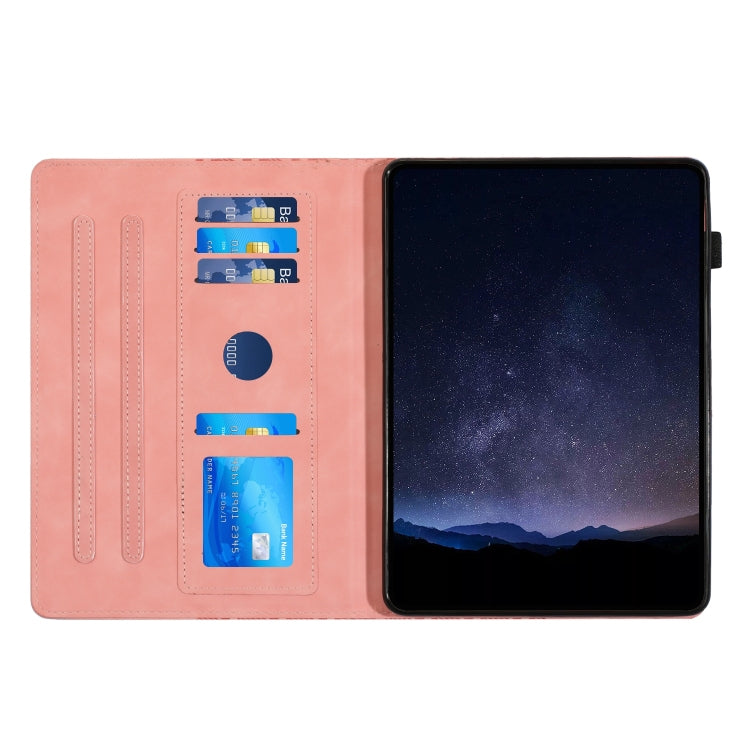 For Samsung Galaxy Tab A 10.1 2019 Building Blocks Embossed Leather Tablet Case(Pink) by bashfashion