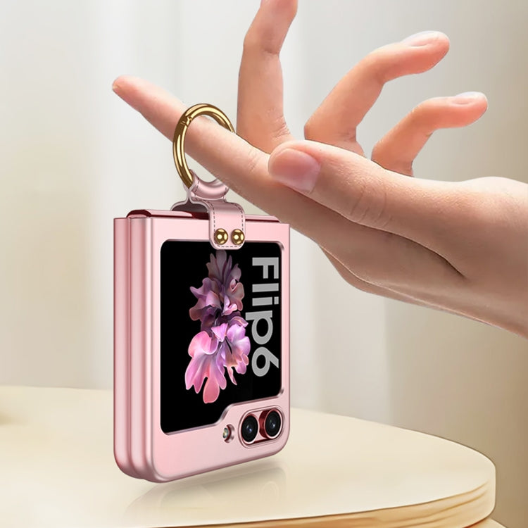 For Samsung Galaxy Z Flip6 / Flip7 FE GKK Ultra-thin PC Full Coverage Phone Case with Ring Holder(Black) by GKK