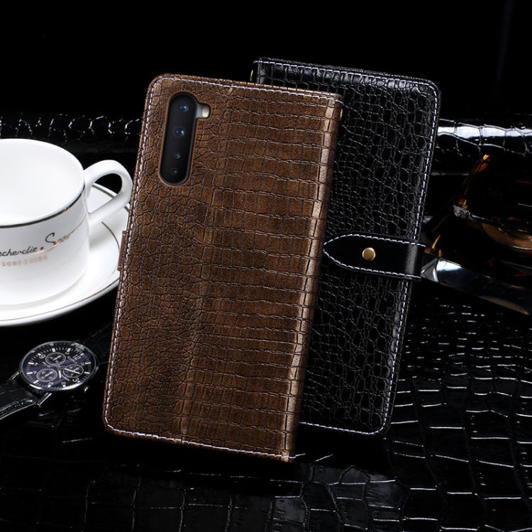 For OnePlus Nord idewei Crocodile Texture Horizontal Flip Leather Case with Holder & Card Slots & Wallet(Black) by idewei