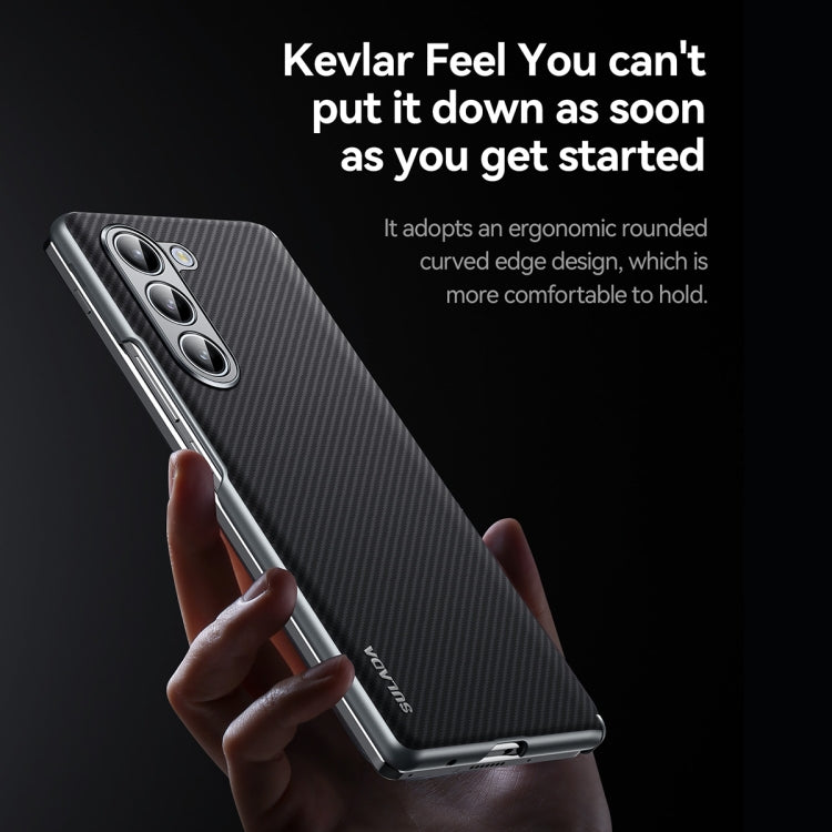 For Samsung Galaxy Z Fold6 SULADA 600D Kevlar Texture PC Shockproof Phone Case(Black) by SULADA