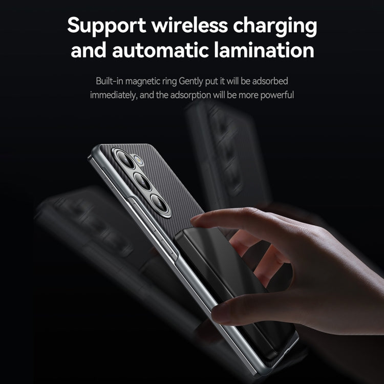 For Samsung Galaxy Z Fold6 SULADA 600D Kevlar Texture PC Shockproof Phone Case(Black) by SULADA