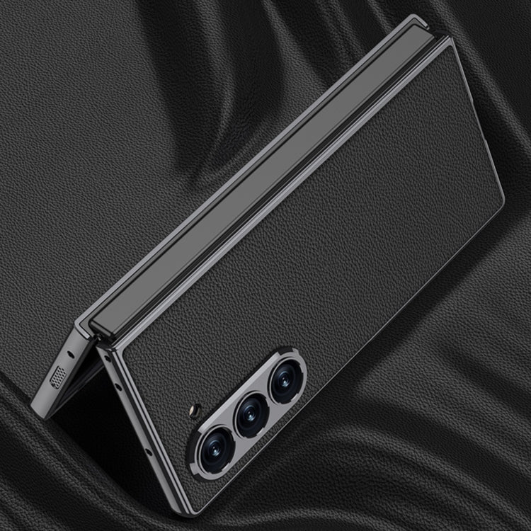 For Samsung Galaxy Z Fold6 GKK Integrated Plating Leather Full Coverage Phone Case(Green) by GKK