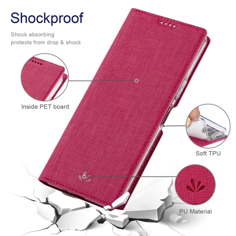 For Sharp Aquos Wish4 ViLi DMX Series TPU + PU Leather Magnetic Phone Case(Rose Red) by ViLi