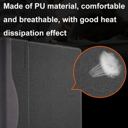 For MicroSoft Surface Laptop 15 inch Leather Laptop Shockproof Protective Case with Stand(Black) by bashfashion