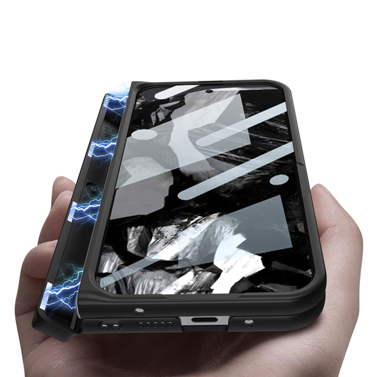 For Google Pixel 9 Pro Fold GKK Integrated Magnetic Full Coverage Flip Phone Case, Included Pen(Silver) by GKK