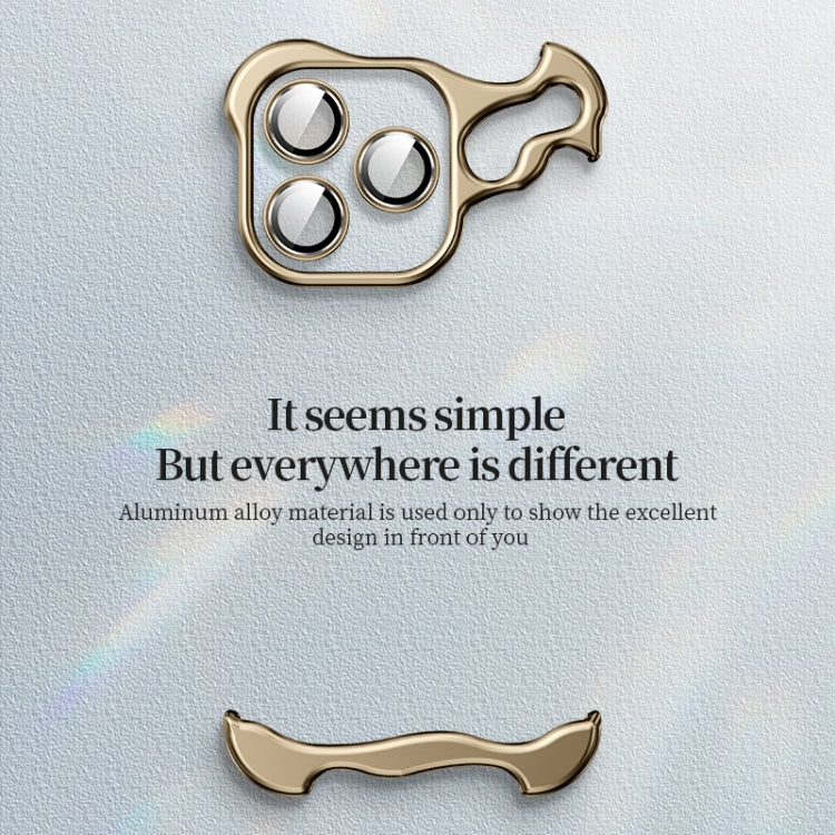 For iPhone 16 Pro Max Frameless Metal Corner Pad Phone Case with Lens Film(Black) by bashfashion