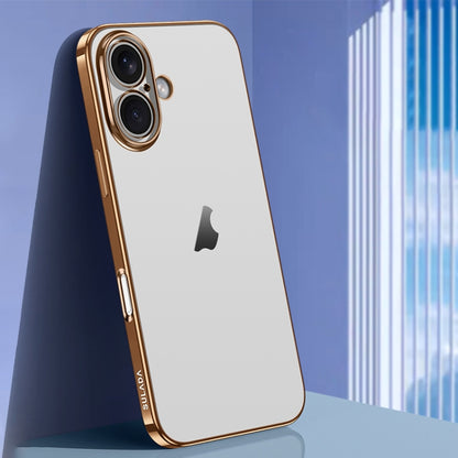 For iPhone 16 SULADA Natural Color Series Electroplating Frosted TPU Phone Case(Gold) by SULADA
