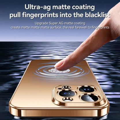 For iPhone 16 Pro Max SULADA Natural Color Series Electroplating Frosted TPU Phone Case(Titanium Blue) by SULADA